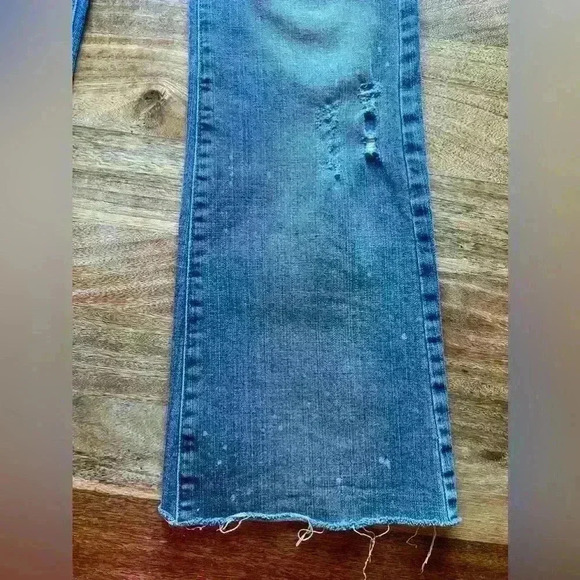 Hint Kick & Flare Jeans with Crystals & Paint Splatter | Size 7 - Picture 10 of 13